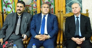 عرابي ومبروك ومحمد شوقي والدماطي وقنديل يشاركون في مراسم عزاء والد العامري فاروق 2025